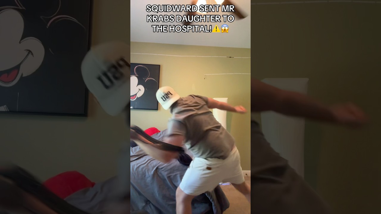 SQUIDWARD HITS MR KRABS DAUGHTER GONE WRONG! 