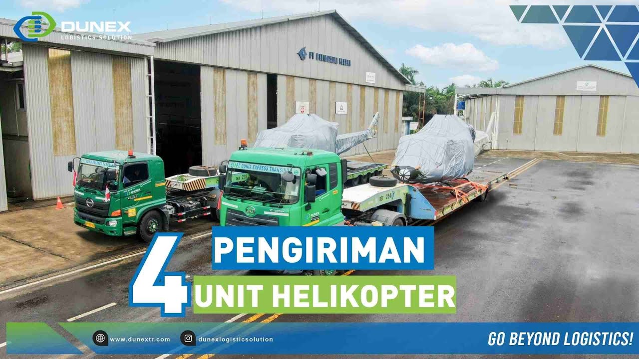 DUNEX SUKSES KIRIM 4 UNIT HELIKOPTER - YouTube