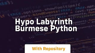 Hypo labyrinth burmese python