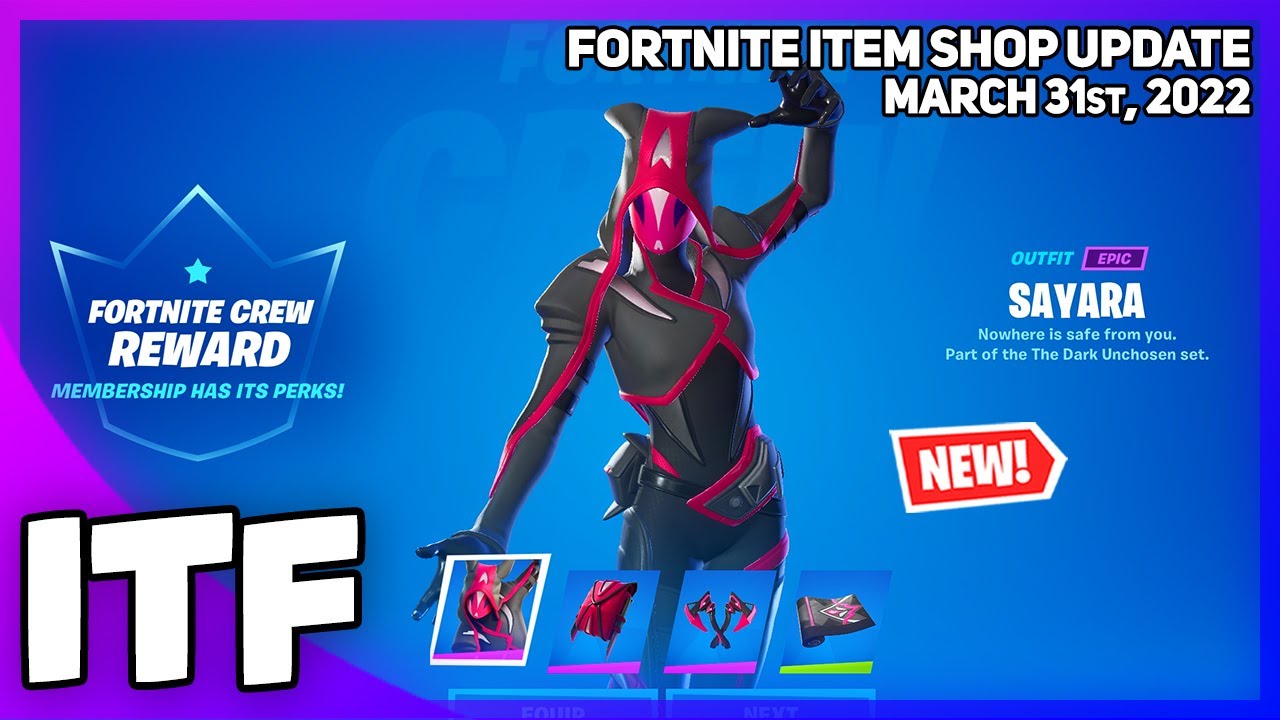 Fortnite Item Shop *NEW* SAYARA SET! [March 31st, 2022] (Fortnite Battle Royale)