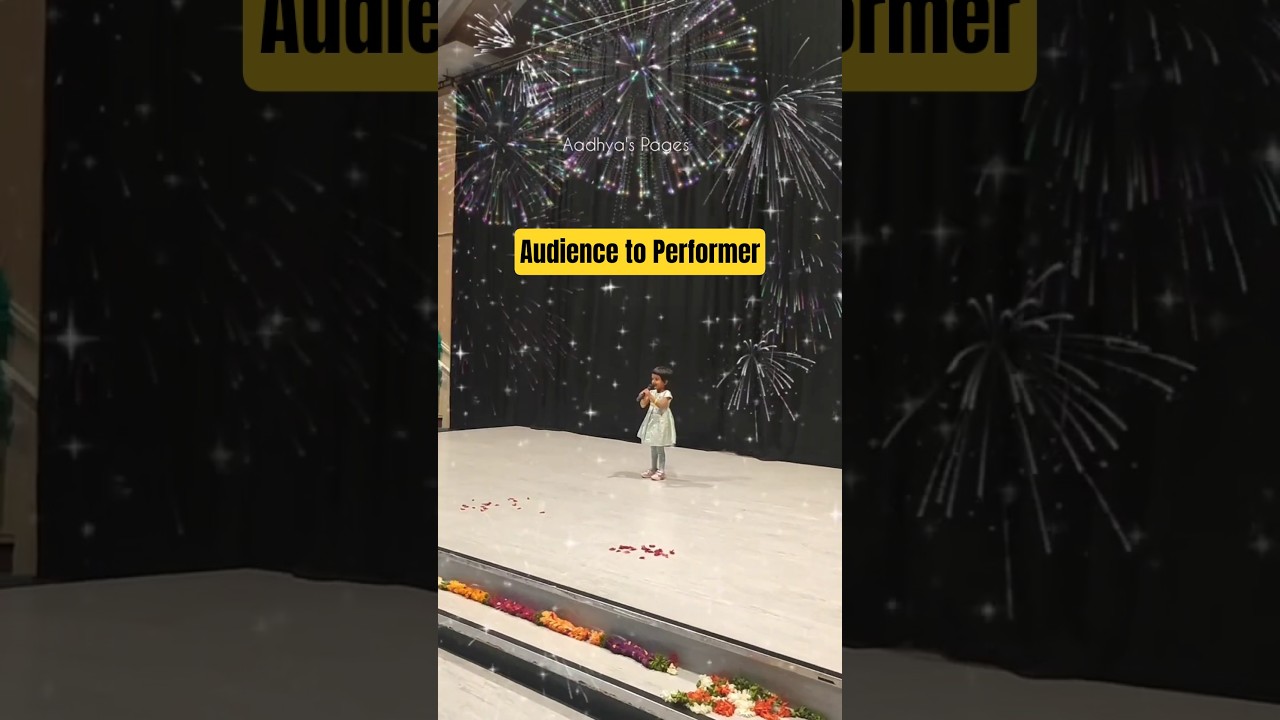 🥳Aadhya's first stage performance 🎤🥰