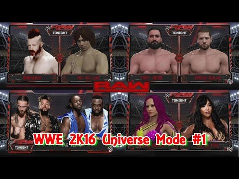 WWE 2K16 यूनिवर्स मोड कच्चे - Ep। 1 "रॉ के नए युग शुरू होता है !!"