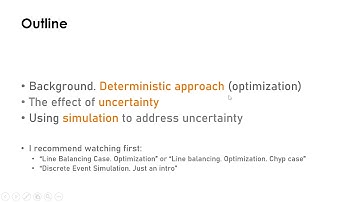 Line balancing. Simulation. Chyp case 01. Intro