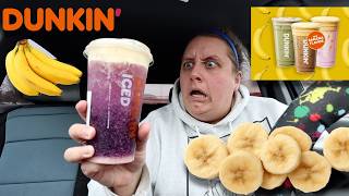 Trying Dunkin's NEW Banana Drinks (And Whatever This Is...)