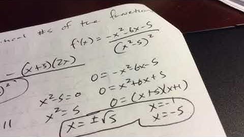 Calc Chapter 4 Quiz 1 Review Video #1