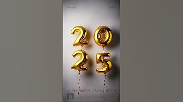 Golden Air Balloon Text Effect in Adobe Illustrator and Firefly #HNY2025 #GoldenBalloon #Firefly