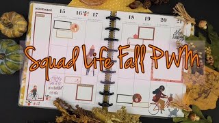 Squad Life Fall Plan with Me in my Classic Size Happy Planner// Cozy and Warm Fall Squad Life PWM