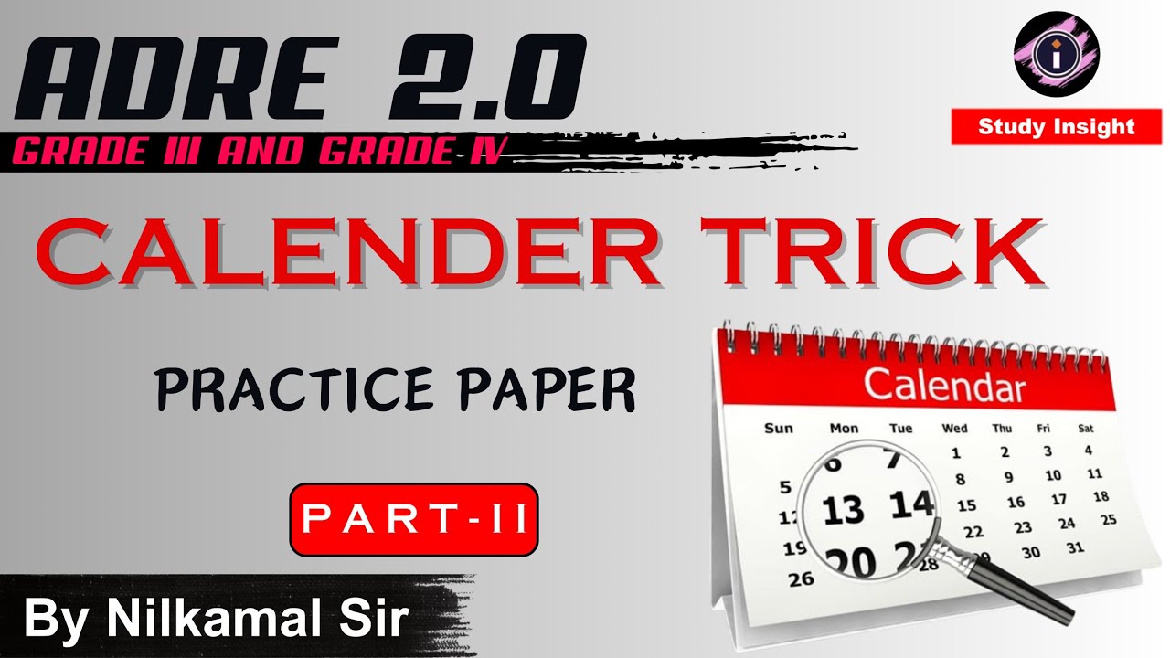 CALENDAR BASED QUESTION | PART 2|| BY NILKAMAL SIR - YouTube