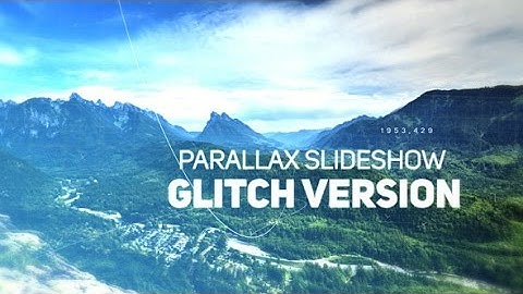 Inspired Parallax Slideshow || Glitch (After Effects template)