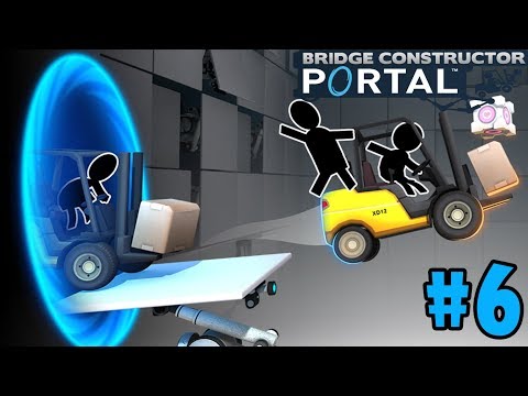 Bridge Constructor Portal - Walkthrough - Part 6 - Crisscross (PC HD) [1080p60FPS]