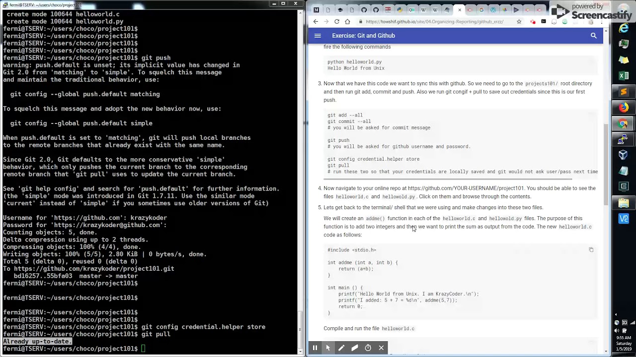 Git and Github: Learn by Exercise - Part 2 - YouTube