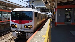 [まさかのパンタグラフが全上げ！？MHあり！]試9842M E491系 Easti-E 中央線検測試運転 試運転列車がMHを鳴らして豊田駅3番線を発車するシーン
