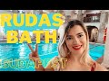 Pool with crazy view to budapest  rudas baths budapest