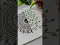 Half mandala drawing 🍀💞#art #mandaladrawing #ytshorts #drawing #viralshorts #therapy