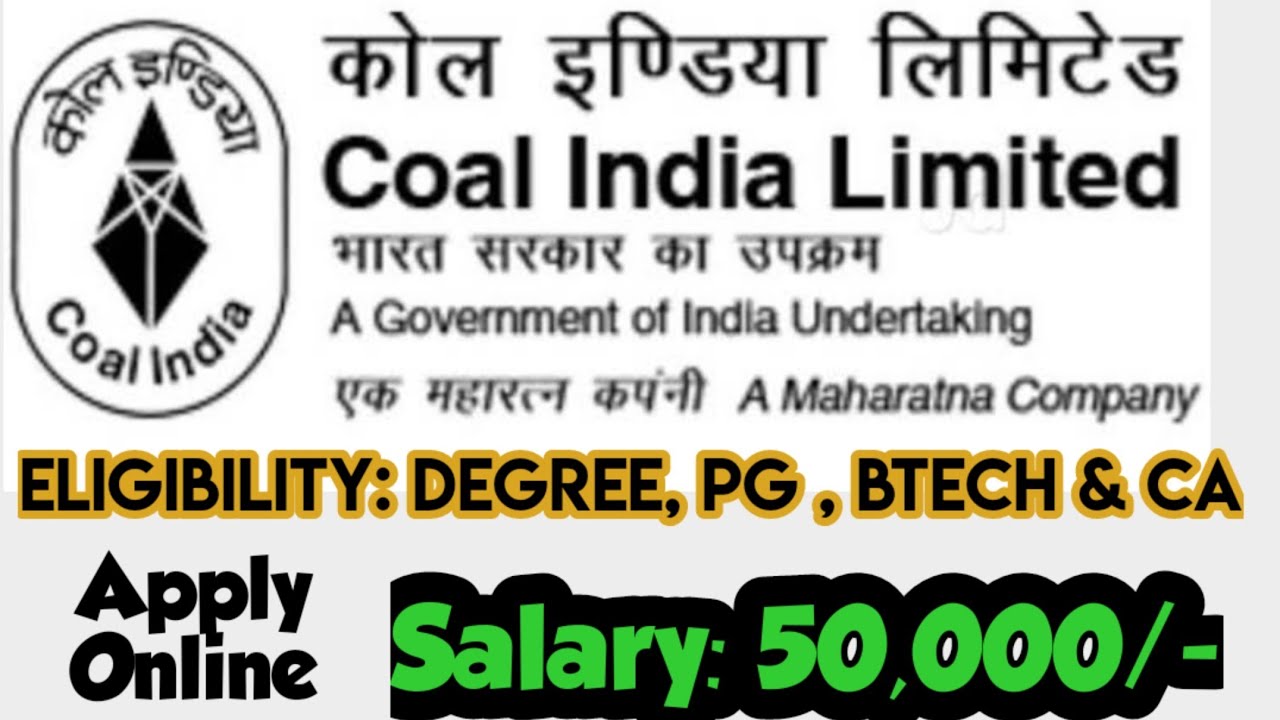 COAL INDIA Recruitment 2020 | Salary ₹50,000😍😍 | Final Year Eligible | NO GATE | Latest Jobs