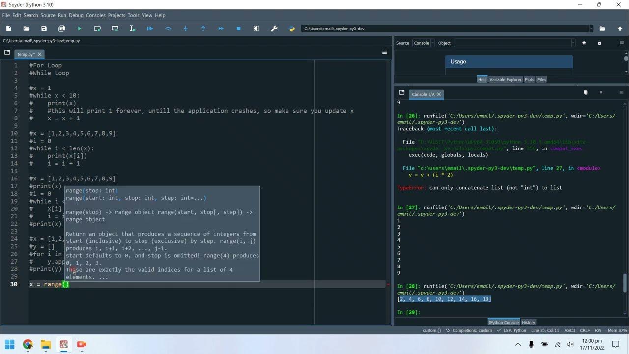 Python: How to perform loops (for/while/nested) in python (Tutorial ...