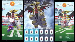 Shadow Weavile vs Giratina Altered Forme Duo (Neutral Weather - Shadow Claw / Shadow Sneak)
