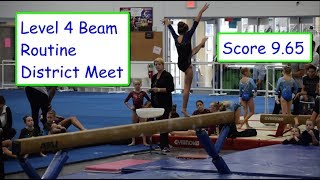 Gymnastics Level 4 Beam Jordan Clark 2017