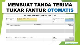 CARA MEMBUAT TANDA TERIMA TUKAR FAKTUR OTOMATIS