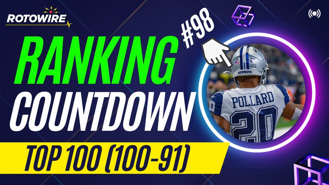 Top 100 Fantasy Football Rankings (10091) Tony Pollard, Zach Ertz