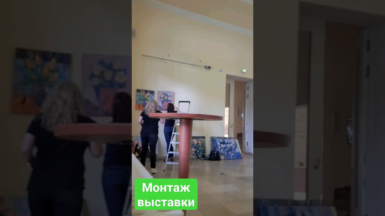 Installation of paintings 