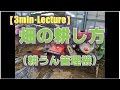 3min Lecture　畑の耕し方（耕うん管理機編）　How to cultivate the fields