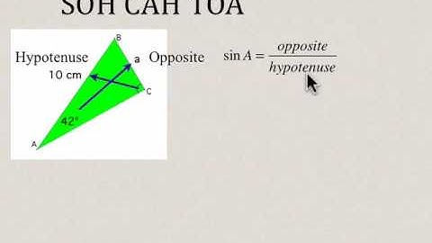 Trigonometry Finding side length using primary trig ratios.mov
