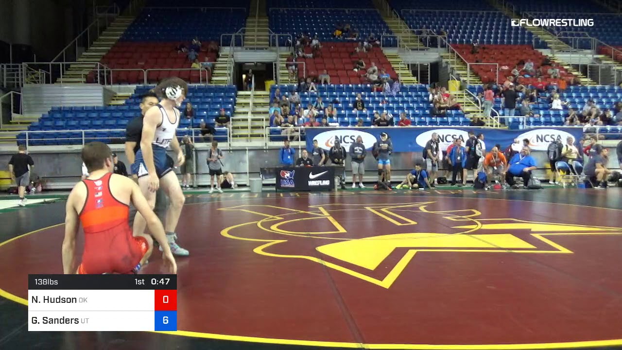 138 Lbs Cons 64 2 Nathan Hudson Oklahoma Vs Gabe Sanders Utah YouTube