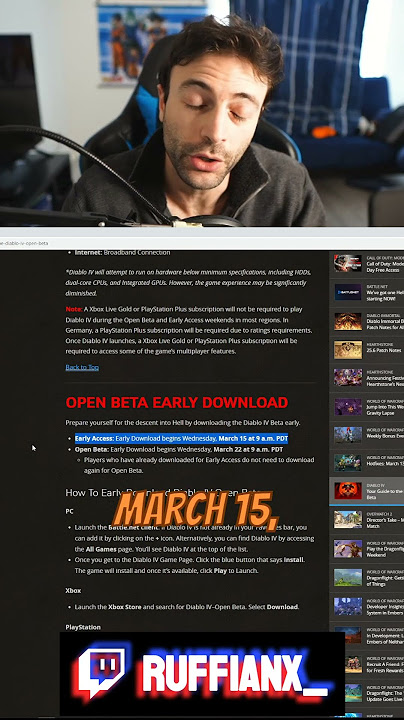 DIABLO 4  EARLY DOWNLOAD!!