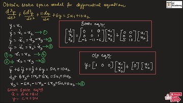 #219 Problem on state space model of differential equations || EC Academy