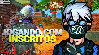 ? FREE FIRE AO VIVO - FF LIVE ?JOGANDO COM INSCRITOS ? CÓDIGO DE EQUIPE ❤️ BORA PEGAR MESTRE