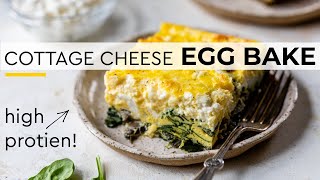 HEALTHY EGG BAKE | spinach, mushrooms & cottage cheese recipe