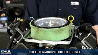 KOHLER COMMAND PRO AIR CLEANER ELEMENT & PRECLEANER SERVICE