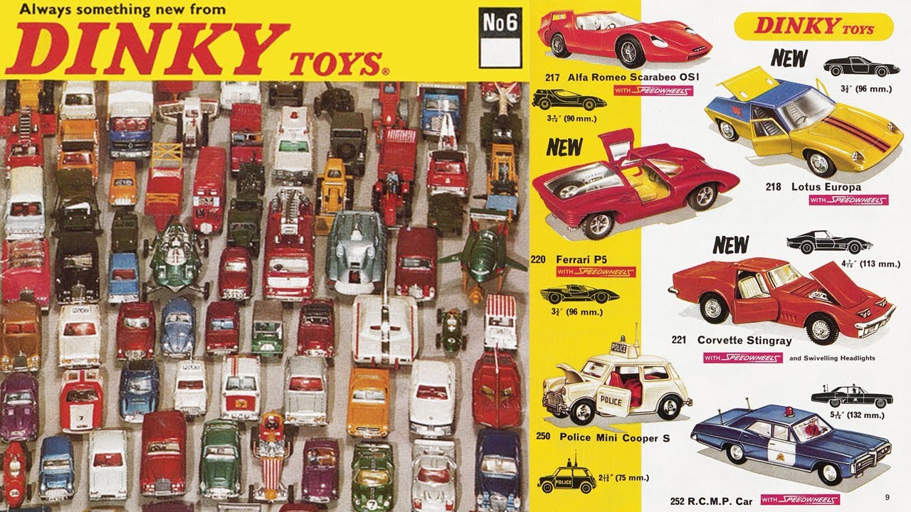 Dinky Toys catalog presentation of all models produced from 1970. Diecast  car 