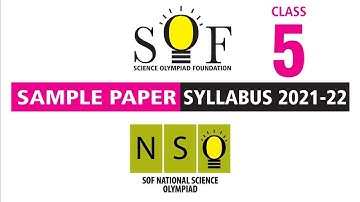NSO Science Olympiad Class 5 Sample Paper 2021-22