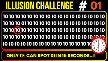 Can You Find 01 in 15 Seconds! - Illusion Challenge level 1