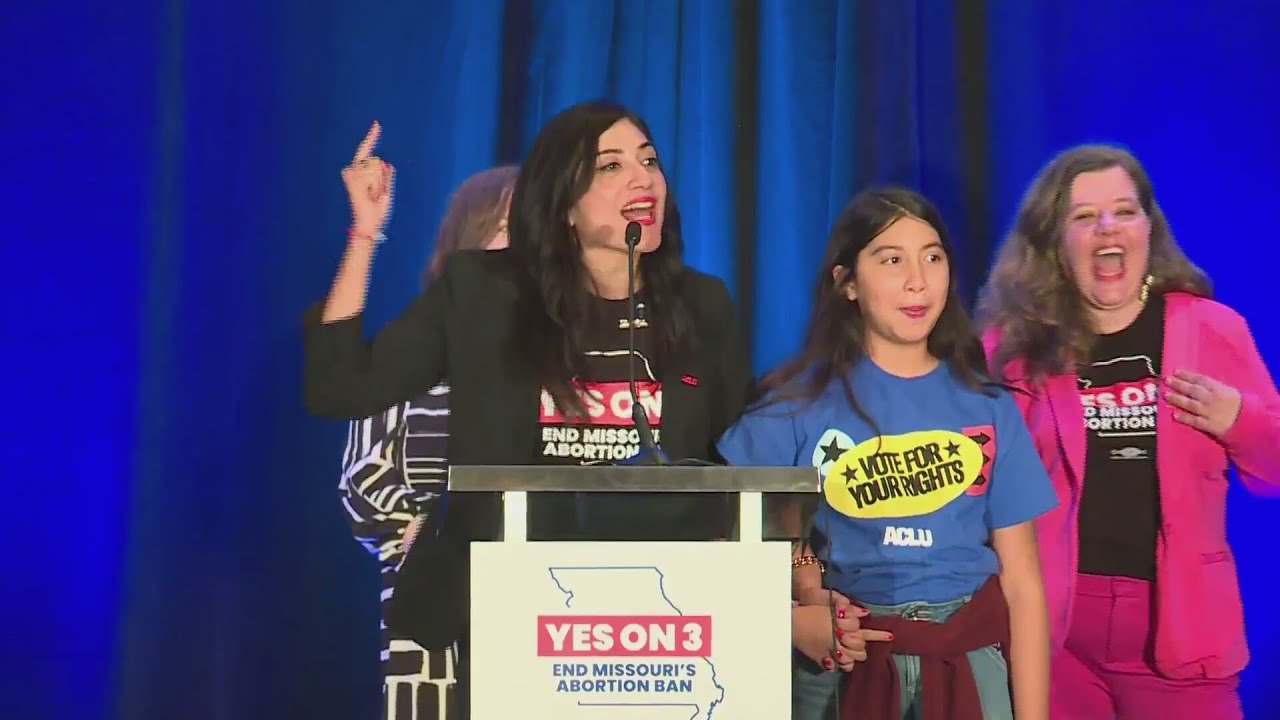 Supporters speak after projected Missouri Amendment 3 victory - YouTube