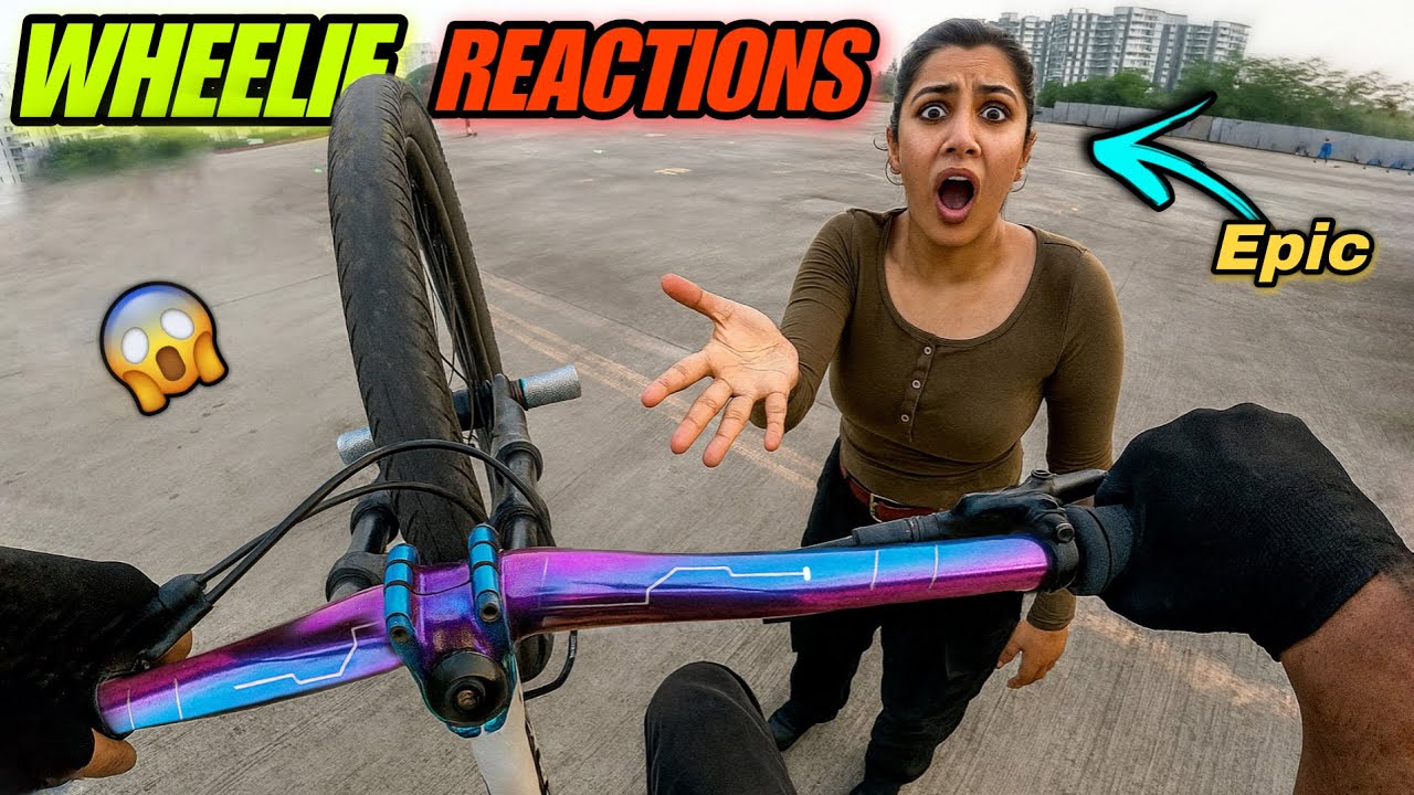 Вызов на заднем колесе на публике — реакция девушек и незнакомцев заснята на камеру!