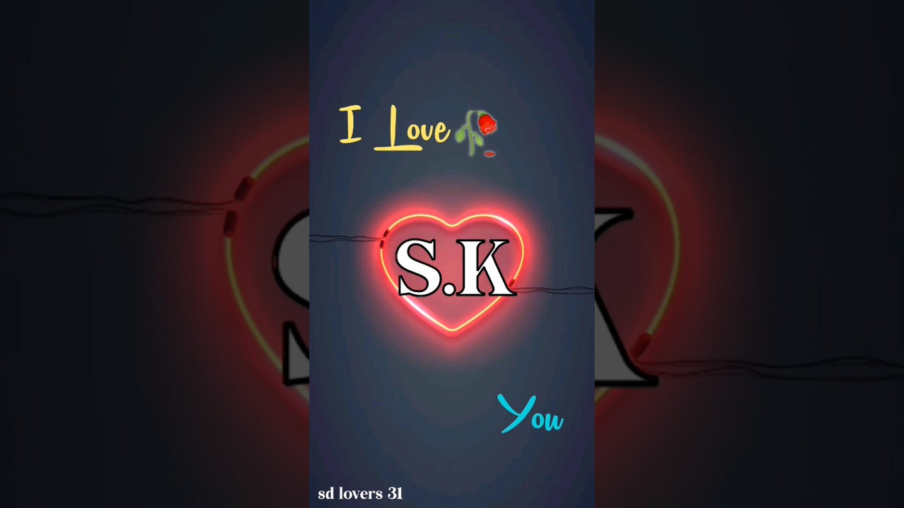 SK Letter Name Status ❤️ |New Trending Name Art Video❤️..