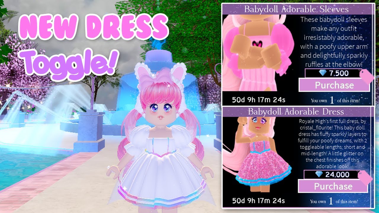 *UPDATE* NEW BABYDOLL ADORABLE 1ST OFFICIAL DRESS | Royale High New ...