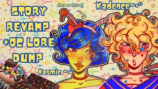 REVAMPING MY CUTEST OC'S ! ⭐ // story+lore dump for Kadence and Kosmic // future comic 🌟