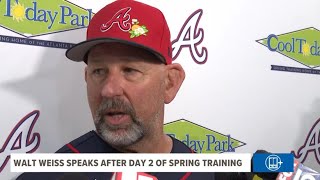 Braves manager Walt Weiss talks about how team is shaping up early on in spring training