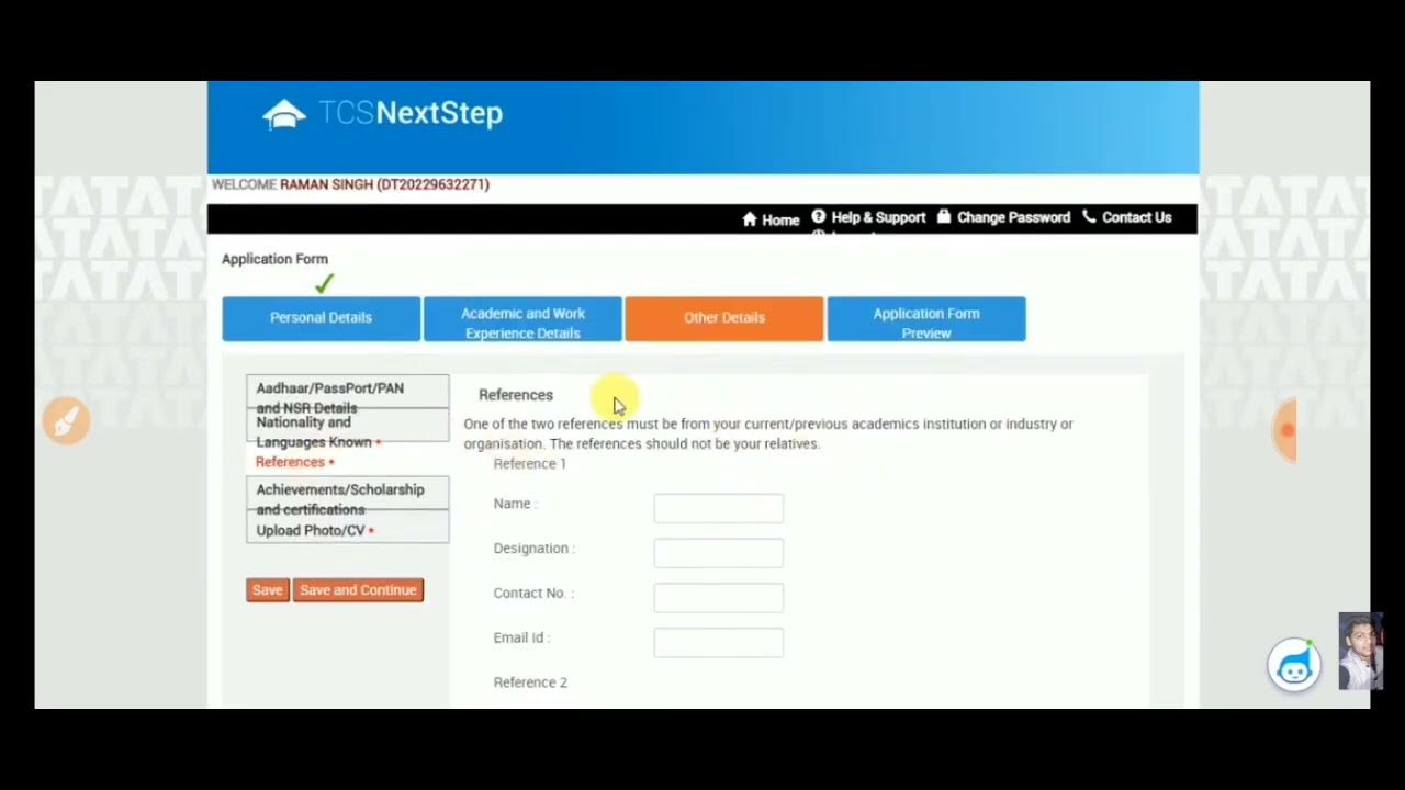 how-to-fill-tcs-reference-details-how-to-fill-tcs-form-online