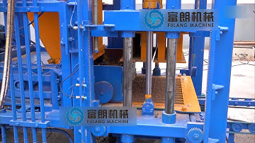 QTF4 25 Semi automatic concrete solid hollow paver brick block making machine line