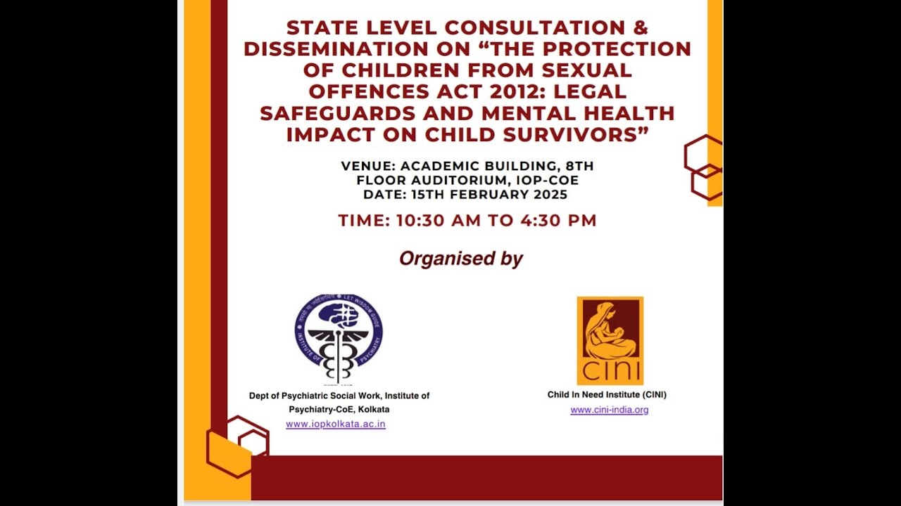 State Level Consultation & Dissemination at Institute of Psychiatry
