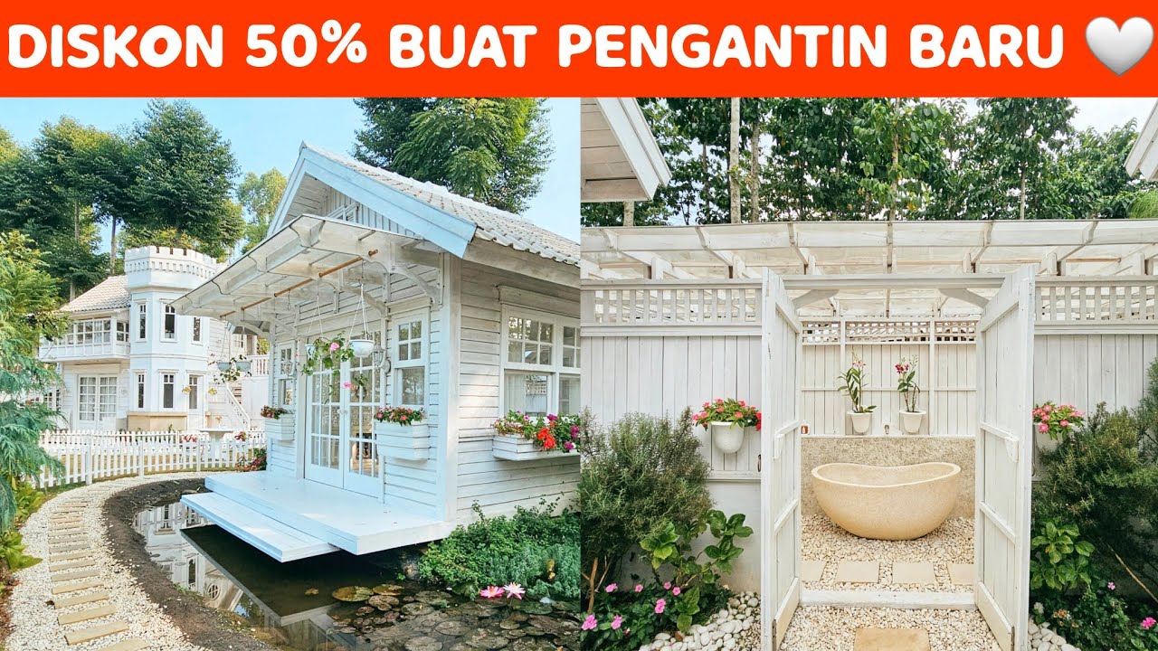 VILLA 400 RIBUAN ADA BATHUBNYA‼️ HONEYMOON VILLA MURAH DI BANDUNG | KEBUN RUMPUTH BANDUNG