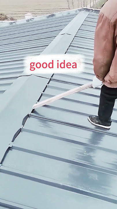 Roof color steel tile construction / have you ever done this kind of construction?#tool #shorts