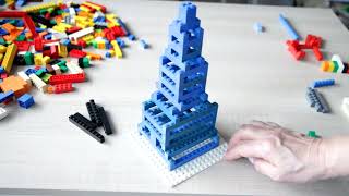 Башня из однорядных балок. Lego конструирование. Лего