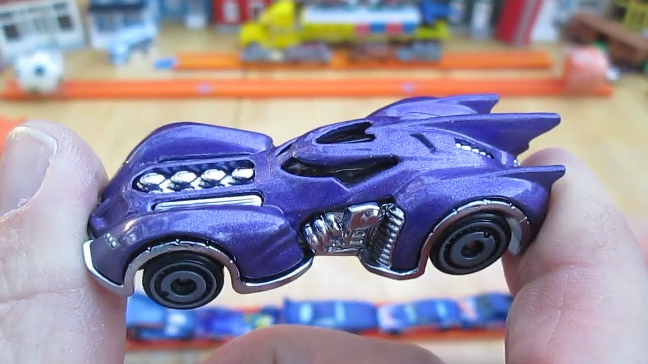 Purple 2022 Hot Wheels Batman Asylum Arkham Batmobile Toy Car Unboxing Review - DC Comics Character