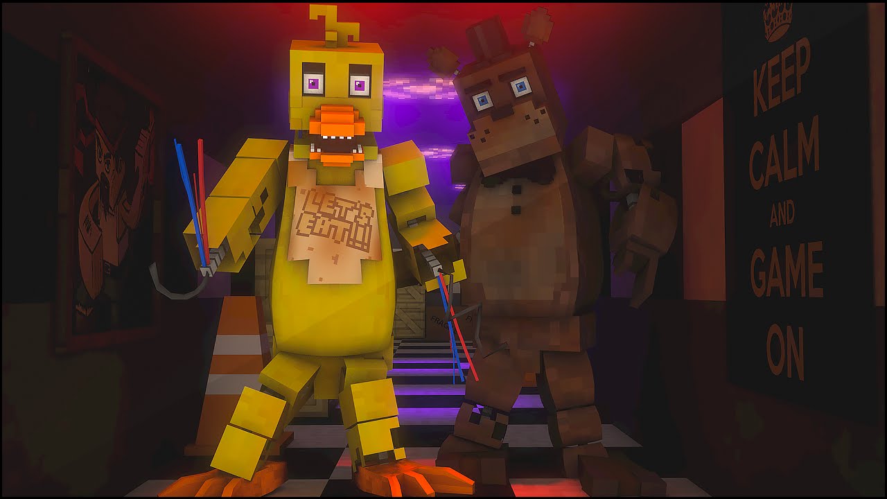 Jogando Five Nights at freddy's 3 Minecraft Animação (FNAF 